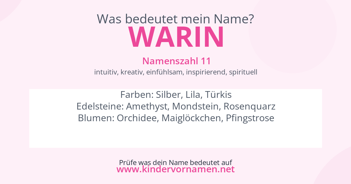 Was bedeutet der Name Warin?
