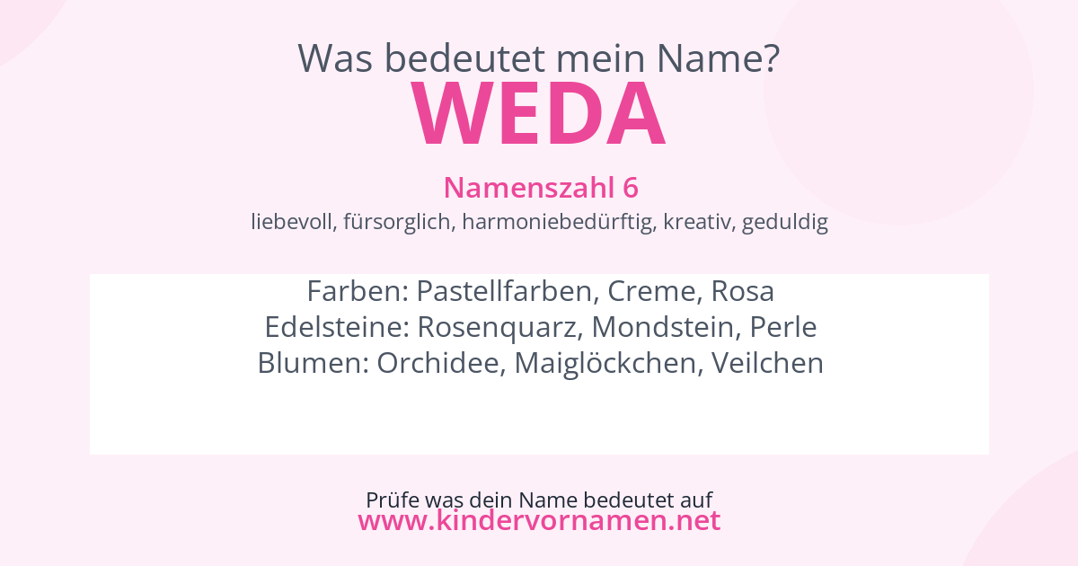 Was bedeutet der Name Weda?