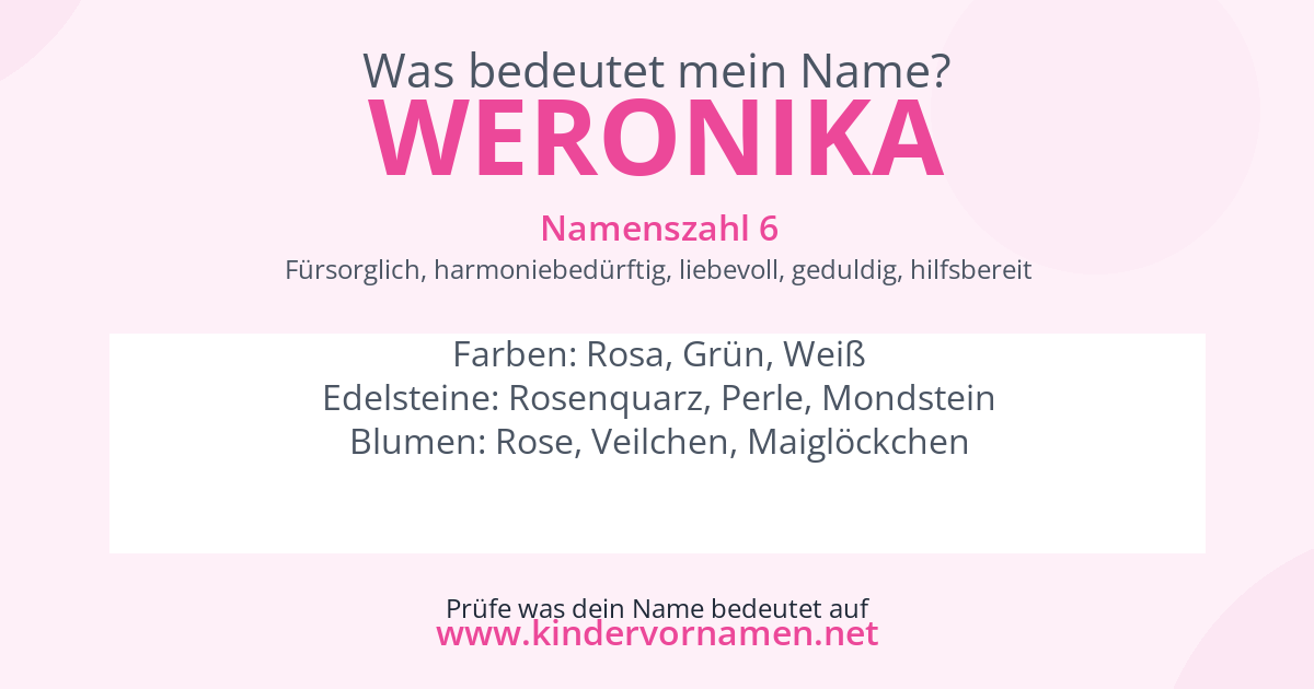 Was bedeutet der Name Weronika?
