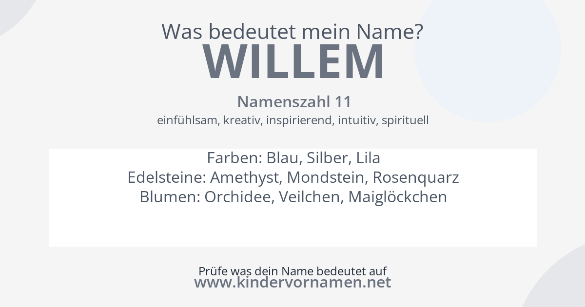 Was bedeutet der Name Willem?