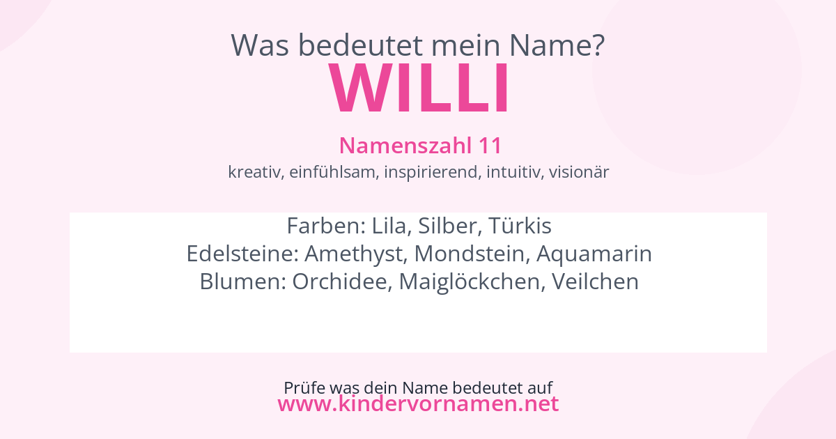 Was bedeutet der Name Willi?