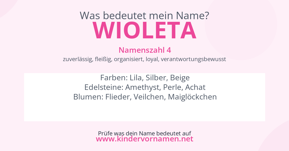 Was bedeutet der Name Wioleta?