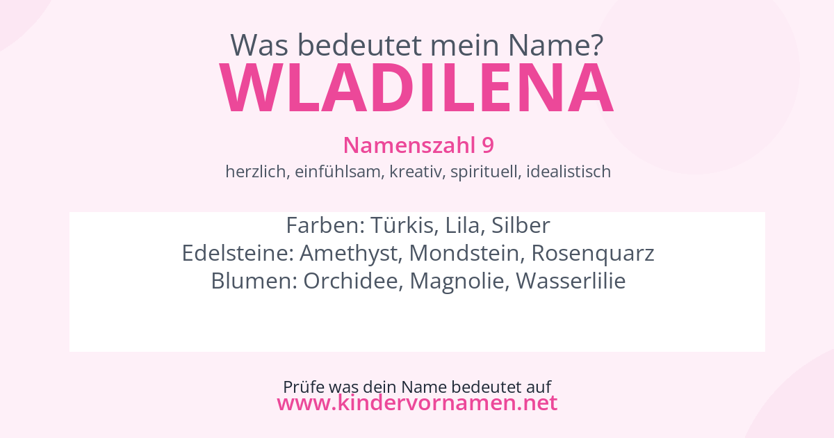 Was bedeutet der Name Wladilena?