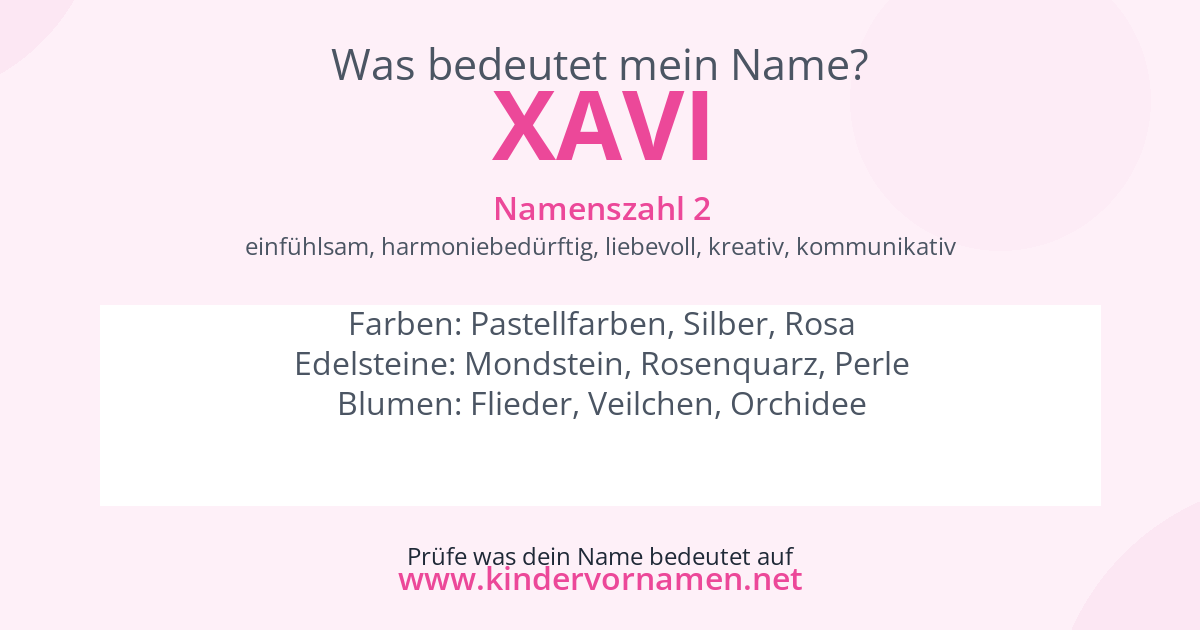 Was bedeutet der Name Xavi?