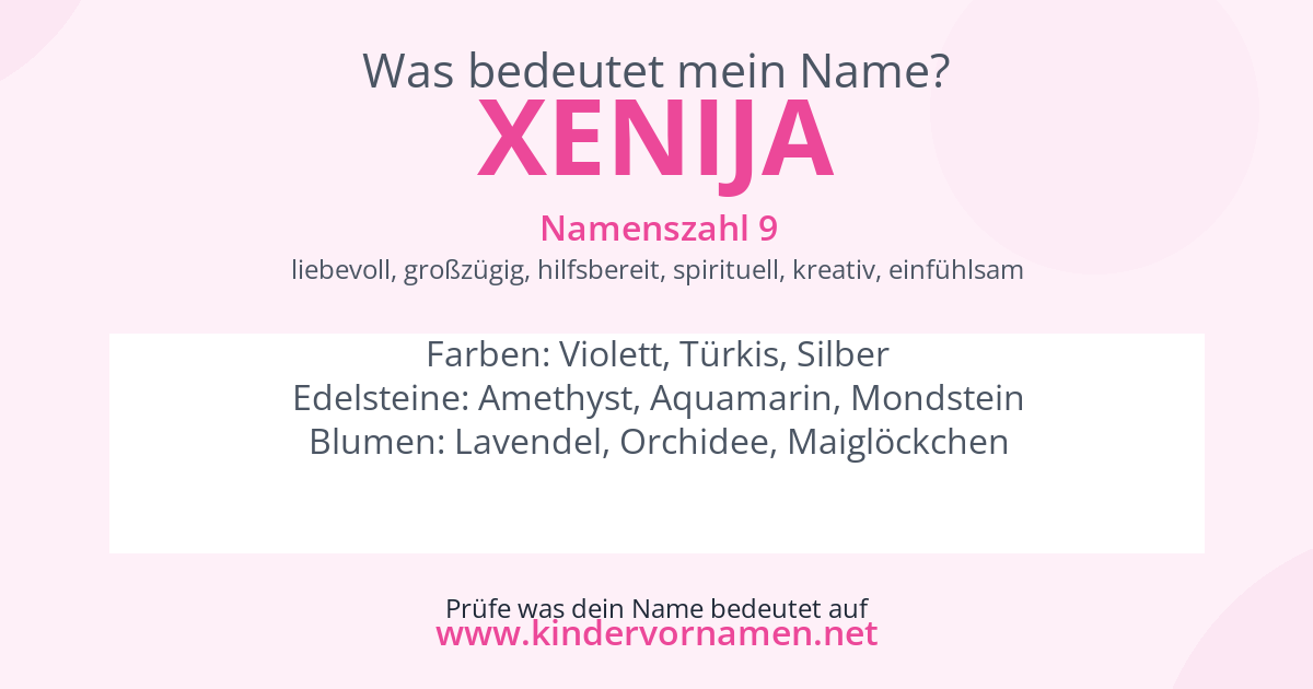 Was bedeutet der Name Xenija?