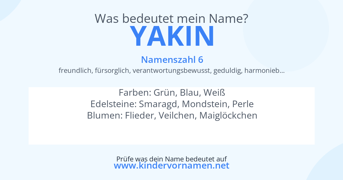 Was bedeutet der Name Yakin?