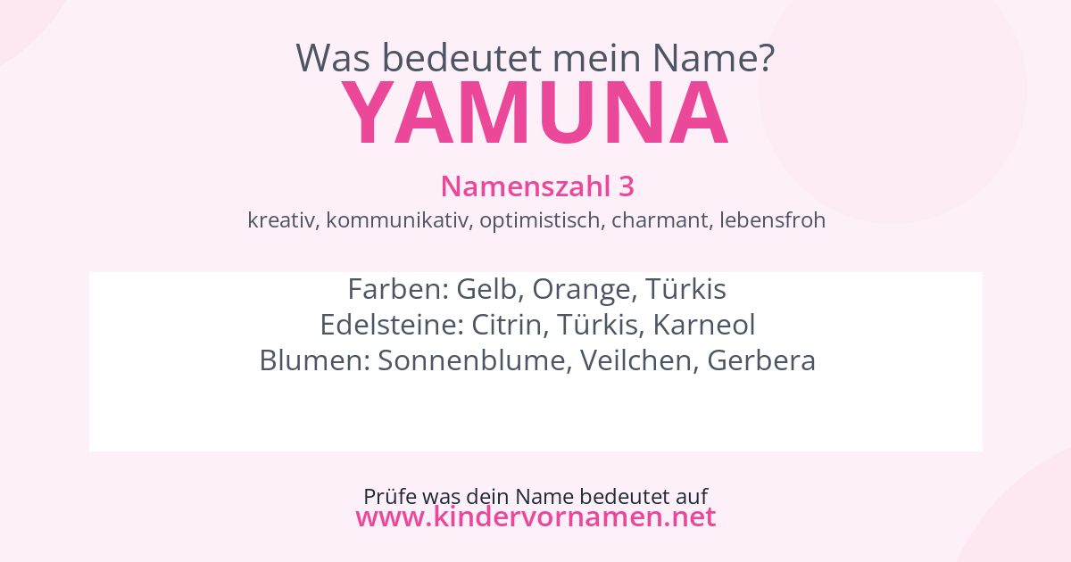 Was bedeutet der Name Yamuna?