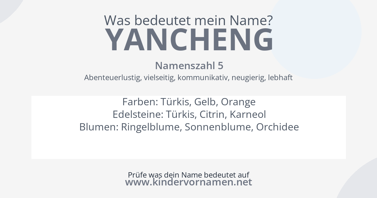 Was bedeutet der Name Yancheng?
