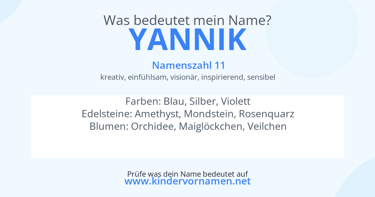 Was bedeutet der Name Yannik?