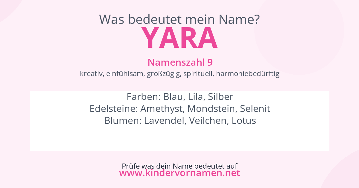 Was bedeutet der Name Yara?