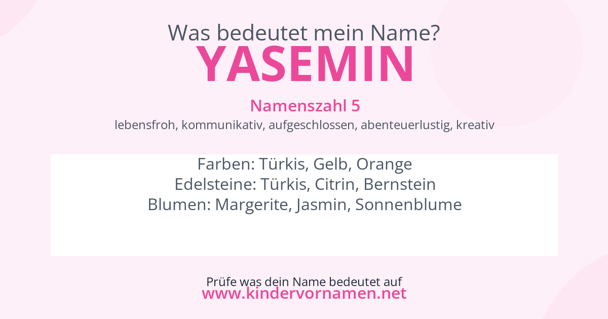 Was bedeutet der Name Yasemin?