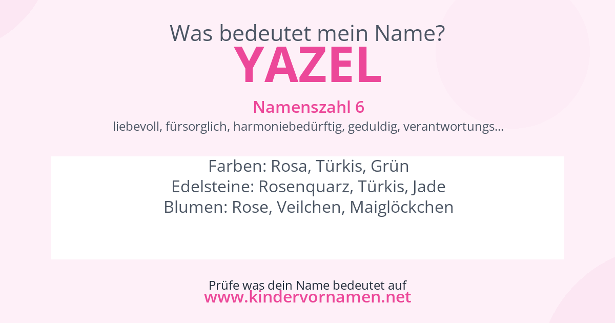 Was bedeutet der Name Yazel?