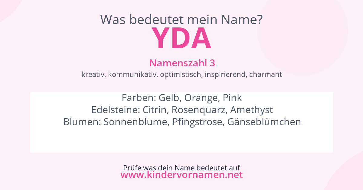 Was bedeutet der Name Yda?