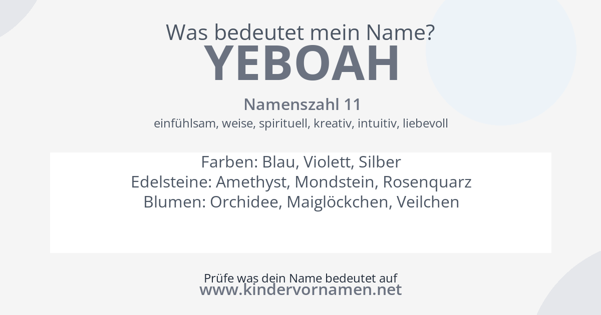 Was bedeutet der Name Yeboah?