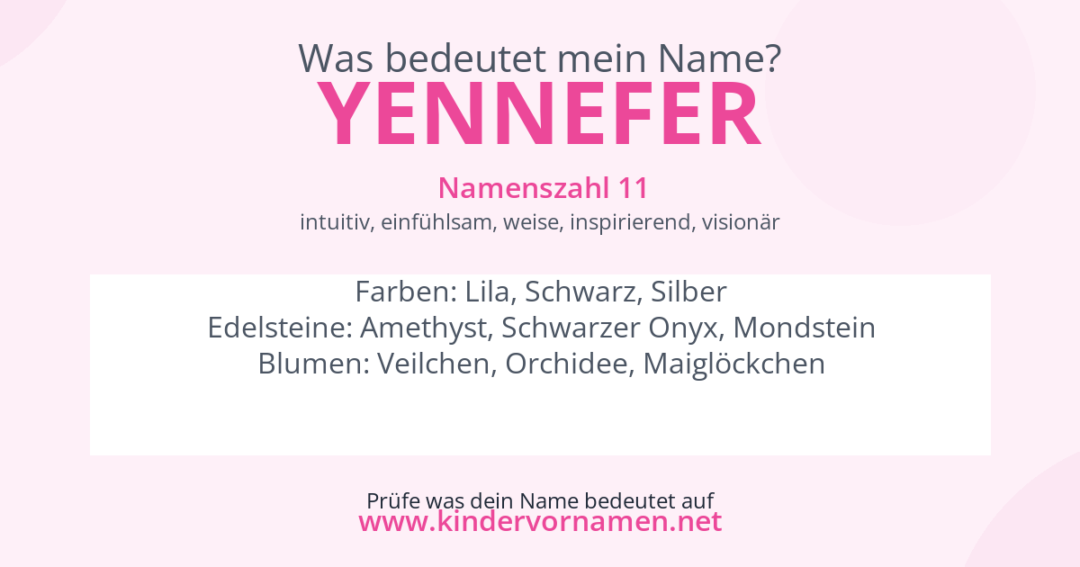 Was bedeutet der Name Yennefer?