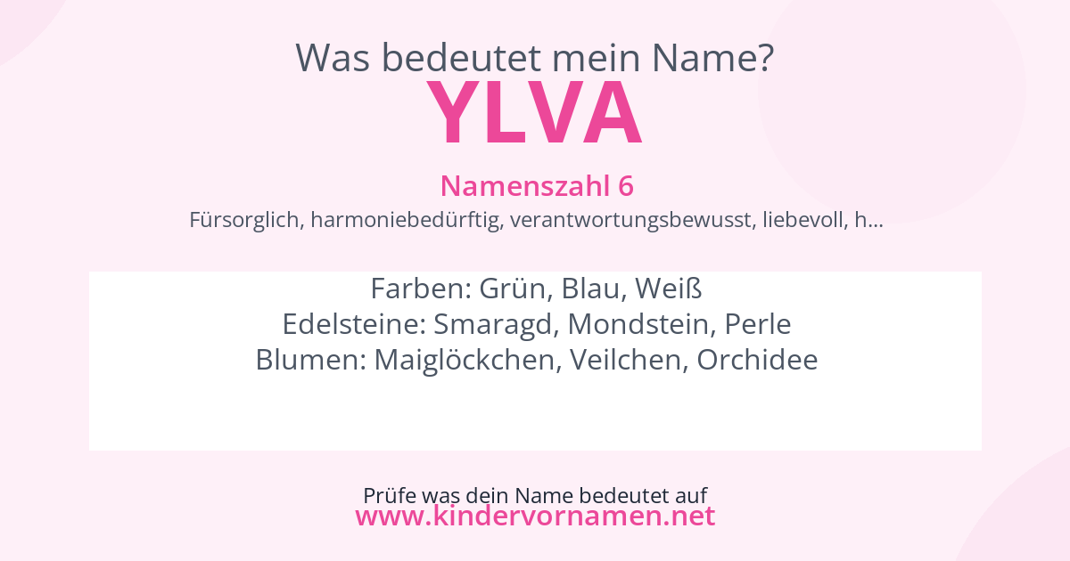 Was bedeutet der Name Ylva?