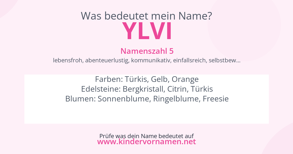 Was bedeutet der Name Ylvi?