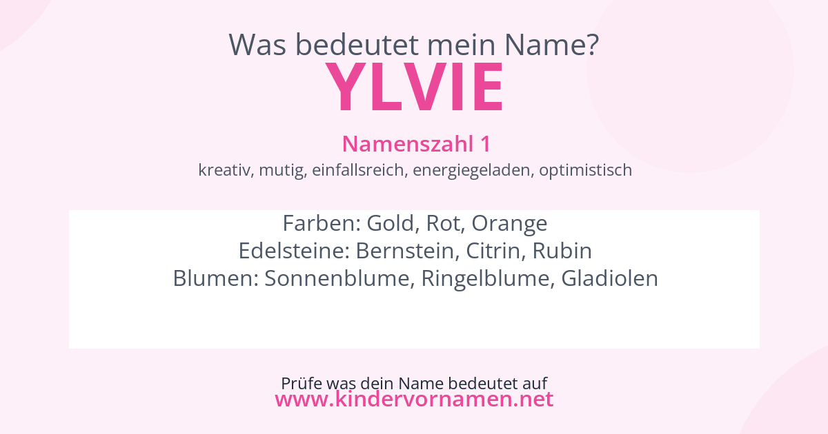 Was bedeutet der Name Ylvie?