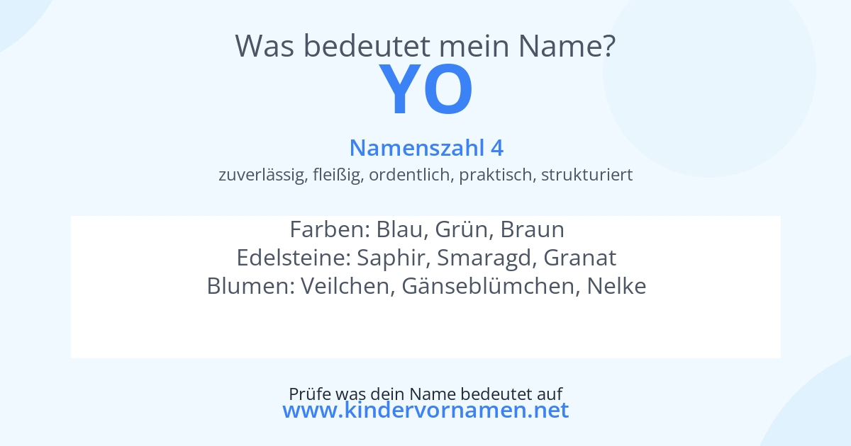 Was bedeutet der Name Yo?