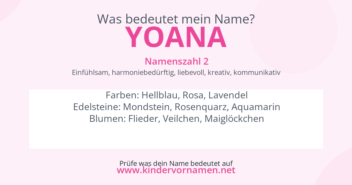Was bedeutet der Name Yoana?