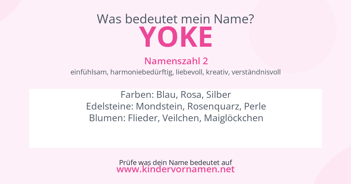 Was bedeutet der Name Yoke?