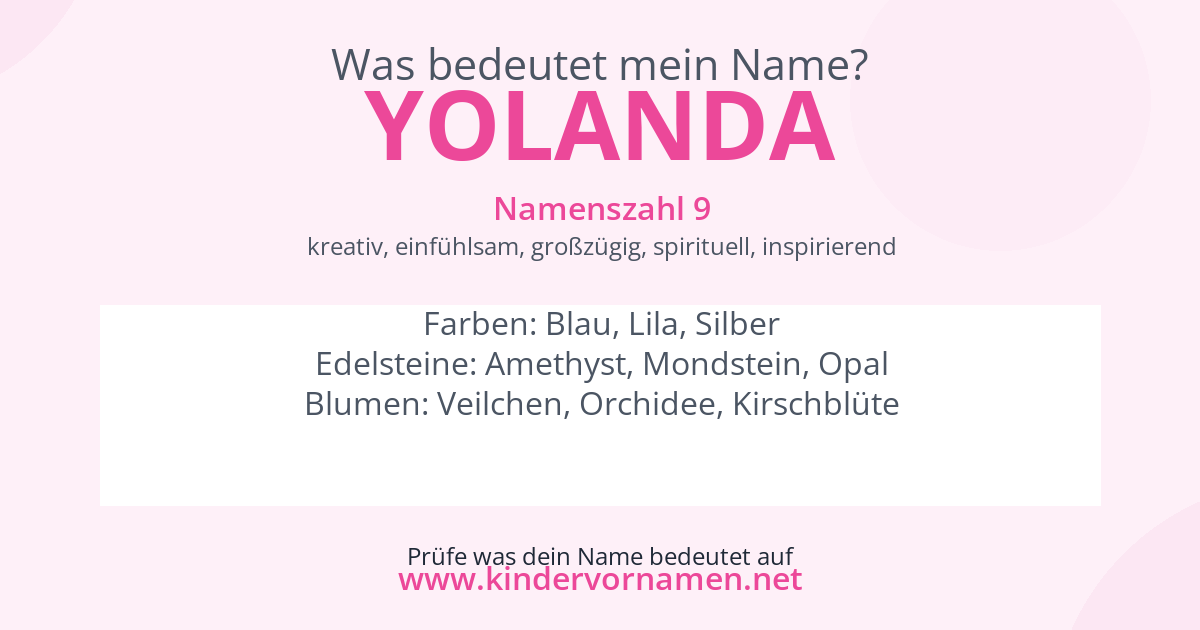 Was bedeutet der Name Yolanda?