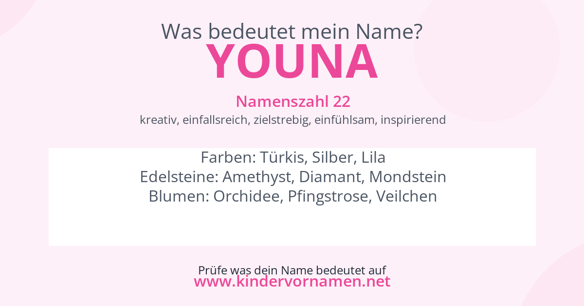 Was bedeutet der Name Youna?