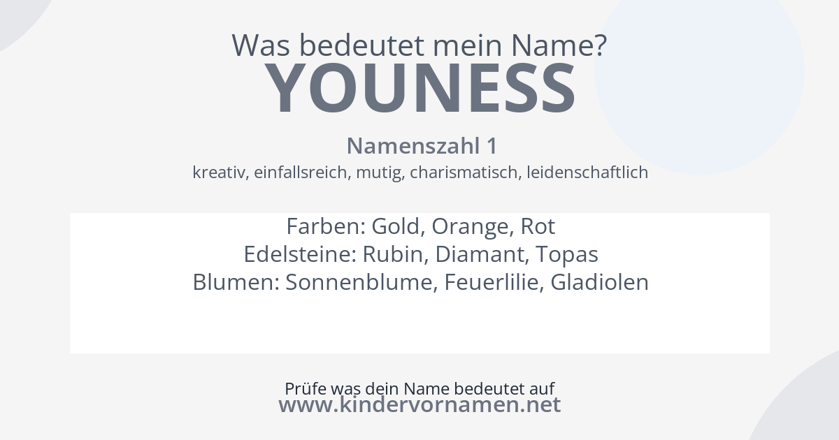 Was bedeutet der Name Youness?