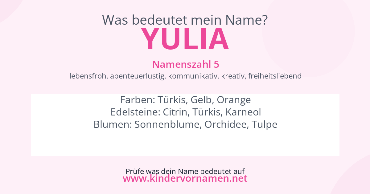 Was bedeutet der Name Yulia?