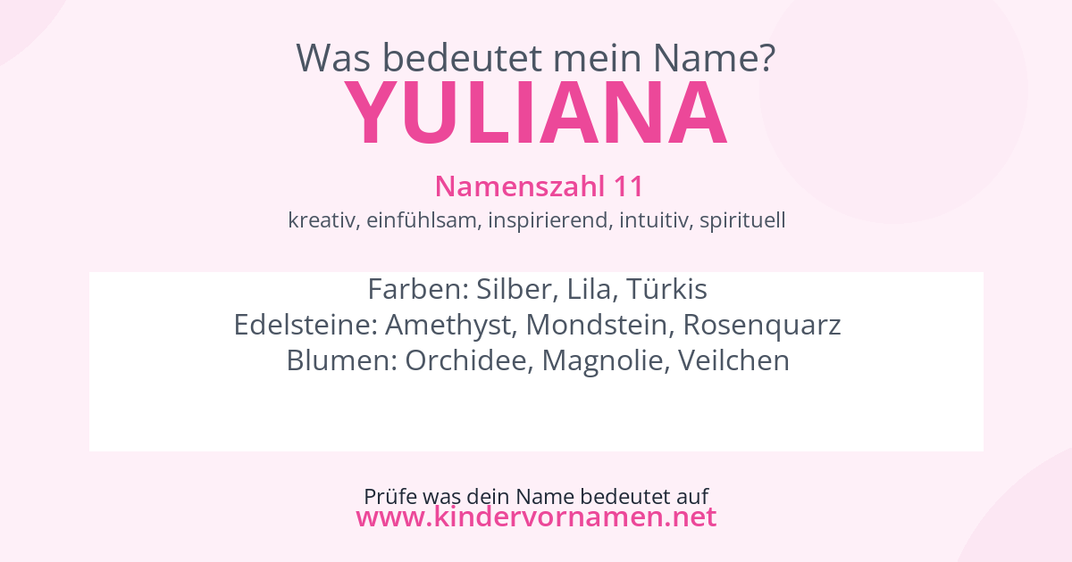 Was bedeutet der Name Yuliana?