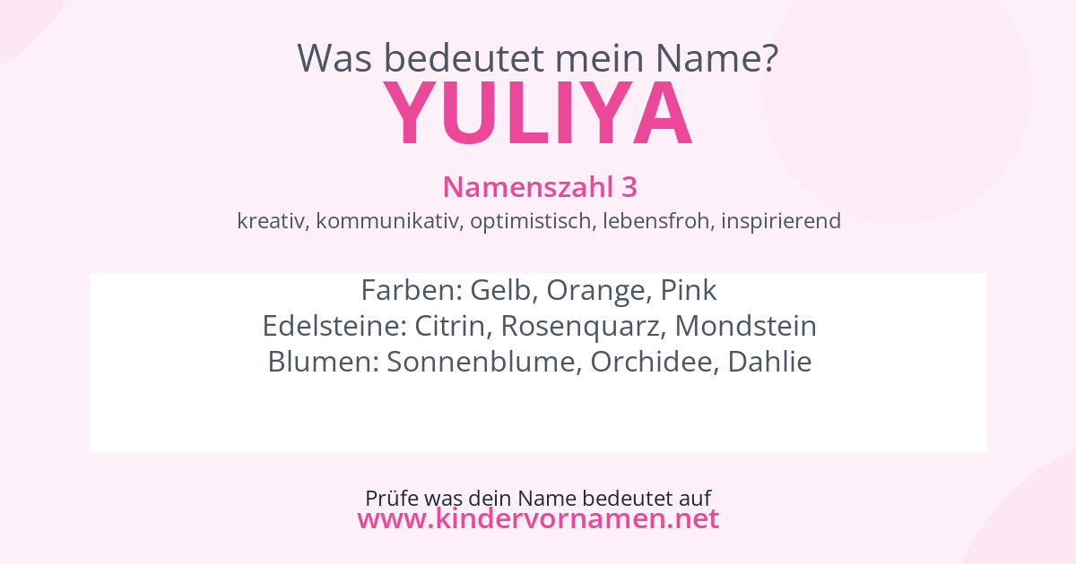 Was bedeutet der Name Yuliya?