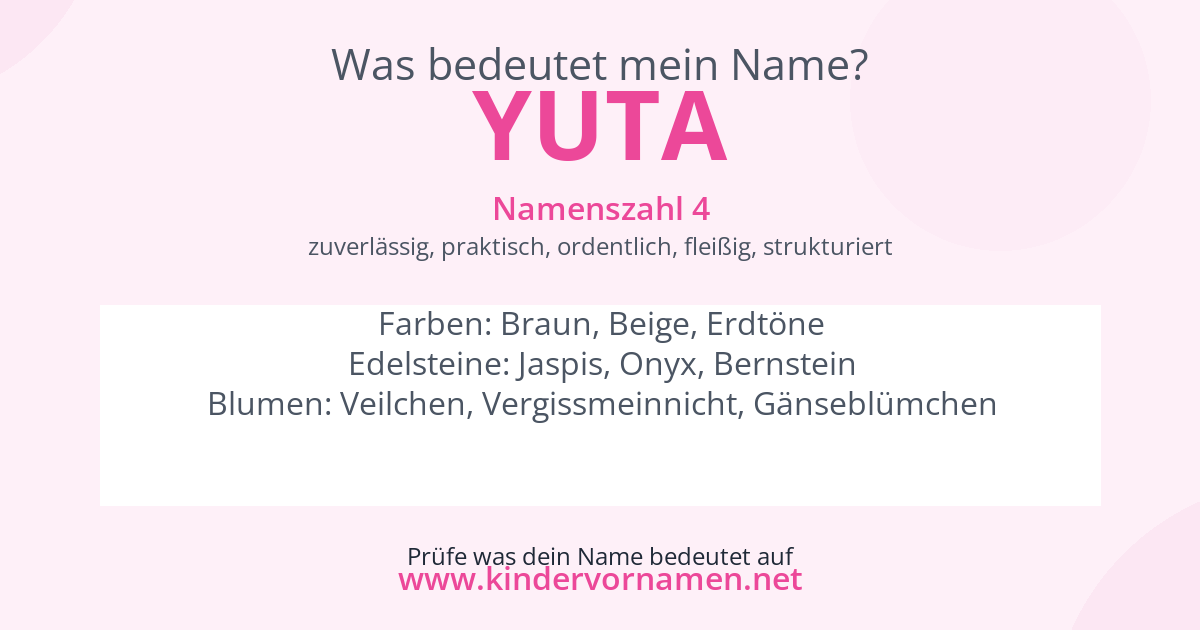 Was bedeutet der Name Yuta?