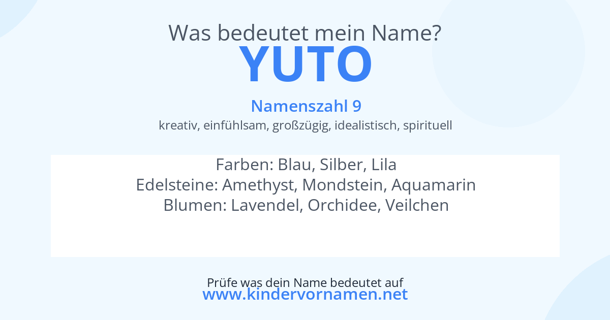 Was bedeutet der Name Yuto?