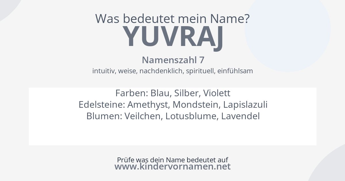 Was bedeutet der Name Yuvraj?