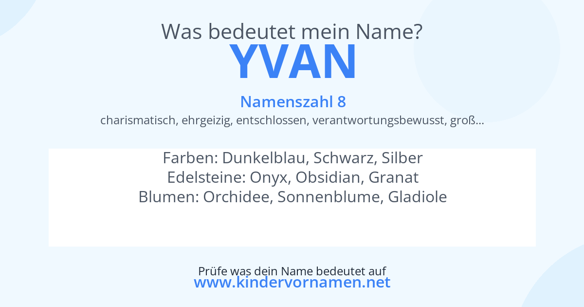 Was bedeutet der Name Yvan?