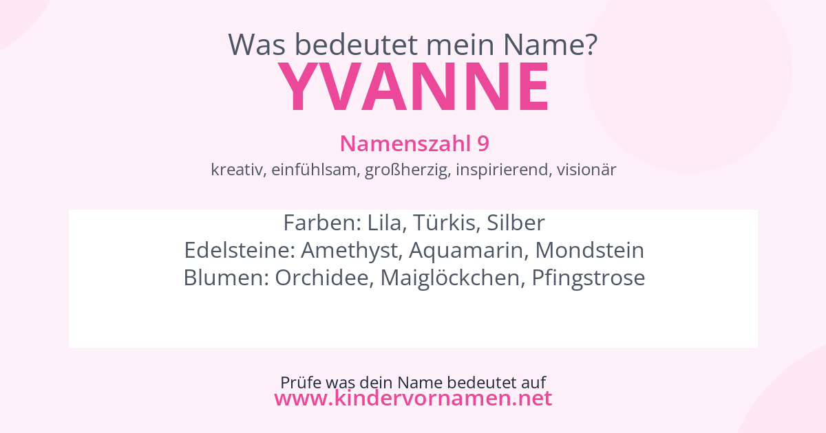Was bedeutet der Name Yvanne?