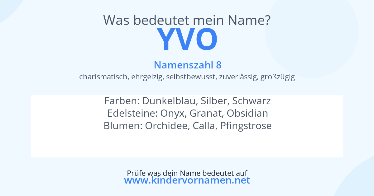 Was bedeutet der Name Yvo?