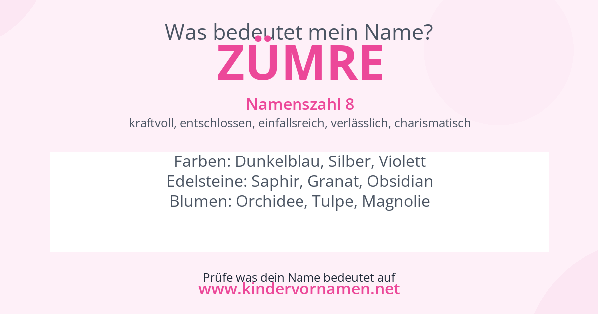 Was bedeutet der Name Zümre?