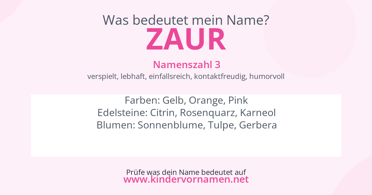 Was bedeutet der Name Zaur?