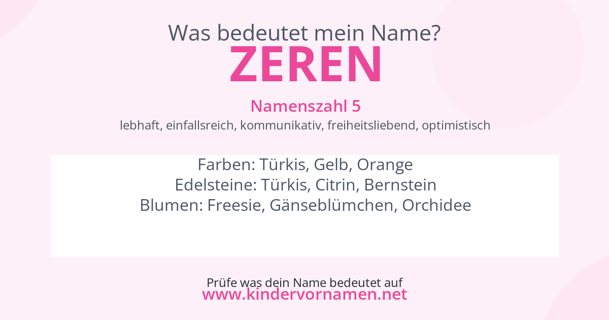 Was bedeutet der Name Zeren?