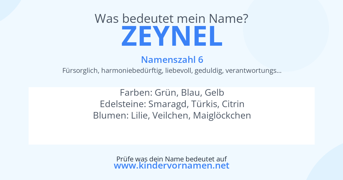 Was bedeutet der Name Zeynel?