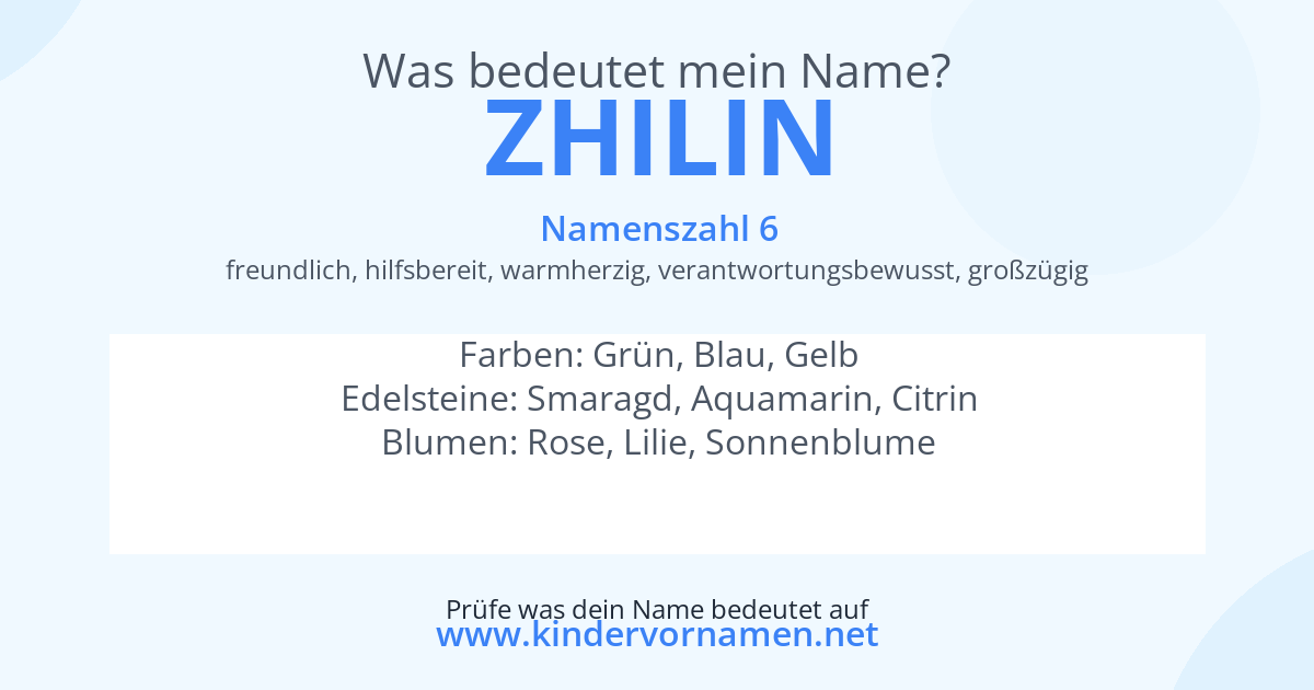 Was bedeutet der Name Zhilin?