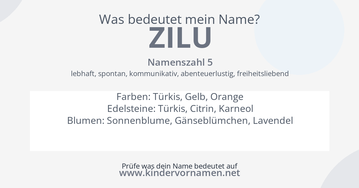 Was bedeutet der Name Zilu?