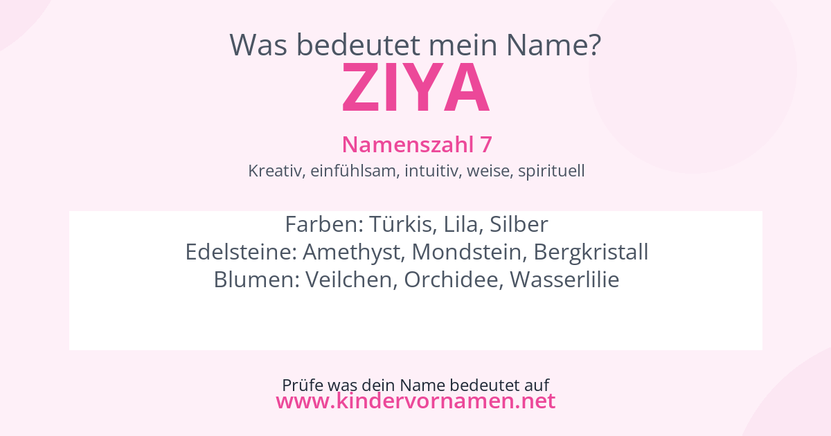 Was bedeutet der Name Ziya?
