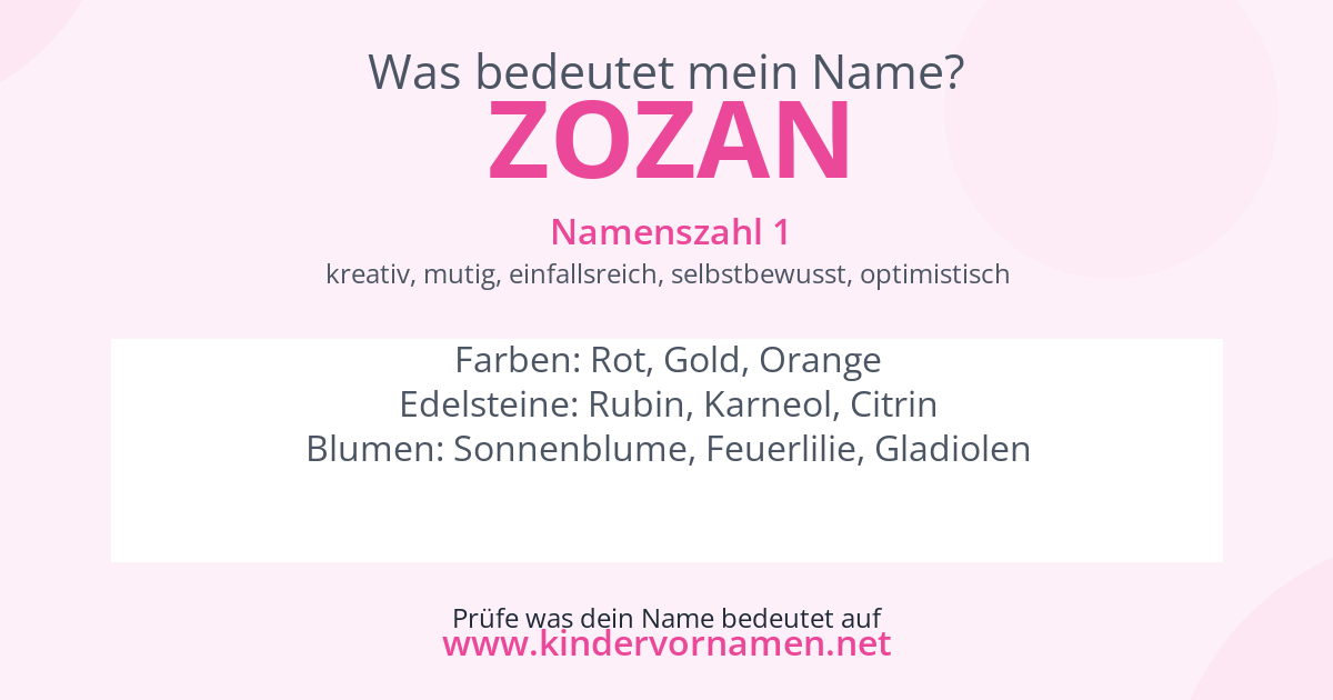 Was bedeutet der Name Zozan?